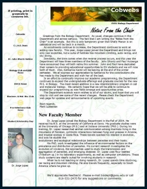 COBWEBS NEWSLETTER 2005